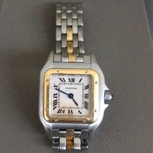 Cartier Panthere Two Tone 18k Gold & Steel Watch